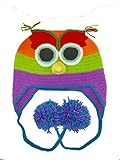 BETONG SAKAI-Baby Boys Girls Infant Animal Owls Knit Crochet Hoot Owl Hat Cap Ear Flap Warm