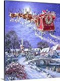 マクニールスタジオプレミアムシックラップキャンバス壁アート印刷題名Santa and Sleigh 30" x 40" 2123531_24_30x40_none