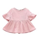 子供服 Tシャツ 半袖 シャツ ショートスリーブ 蓮の花袖 ベビー 女の子 夏 可愛い 素敵 4色