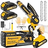 チェーンソー 充電式 6インチ ハンディチェーンソー 電動チェーンソー コンパクトで軽量  2000mAh