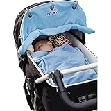 THE ORIGINAL DOOKY PRAM SUNSHADE UV PROTECTOR SPF50 IN AQUA BLUE by Dooky