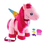 Mattel (マテル) バービー タッチオブ マジック ぬいぐるみ ウォーク & フラッター ペガサス ぬいぐるみ 11インチ ウォーキングぬいぐるみ ヘアアクセサリー&サウンド機能付き