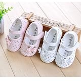 WIN　ベビーシューズ ファーストシューズ 赤ちゃん靴 柔らかいPUレザー 滑り止め (内寸13cm, ピンク)
