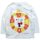 【春秋冬物対応】 CHEEK ROOM(チイクルーム) 製品洗い加工済み42/2天竺ライオン長袖Tシャツ 95cm/OW NO.B-480203