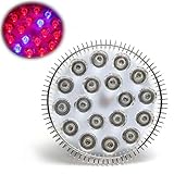 赤/青 植物ライト 植物育成LED スポットライト 植物育成用LEDライト 水耕栽培 室内栽培 一般照明 (E27 18W 14赤4青 )