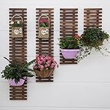 フラワースタンド フラワースタンドソリッドウッド壁バルコニー耐腐食フラワーポットラック Flower racks (色 : 150 * 29CM)