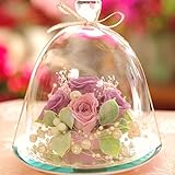 プリザーブドフラワーIPFA 【 ラッピング ＆ メッセージカード 無料 ギフトモデル 】 プリザーブドフラワー ギフト 『ガラスドーム エレガンス』 ラベンダー＆チェリーブロッサム