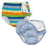 i Play (アイプレイ)乳幼児用 再利用可能 吸収力抜群の水泳用オムツ（2枚セット） US サイズ: 4T カラー: ブルー