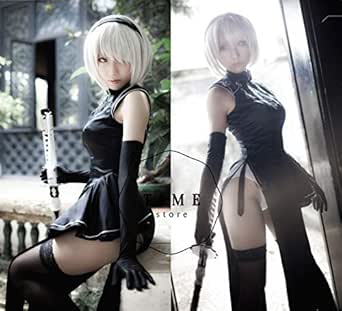 Amazon Nier Automata ニーア オートマタ 2b チャイナドレス 同人 コスプレ衣装 コスプレ 仮装 通販