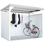 ダイマツ 多目的万能物置 サイクルハウス 物置 自転車 バイク 収納 屋外 ロング シルバー DM-10L