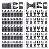 HIGHFIRE (ハイファイア) 50個 1-3/8インチ & 50個 1-3/4インチ 首振りソーブレード プロフェッショナルユニバーサルマルチツールブレード クイックリリース 耐久性のあるマルチブレードキット 振動ツールブレード マルチツールモデルに適合