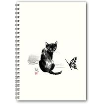 Amazon | A5リングノート 中浜稔 猫 ネコ 墨絵作家 アート