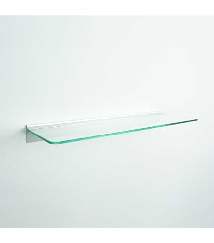 Amazon.co.jp: 壁掛け棚 ガラスシェルフ(レールタイプ) 強化ガラス