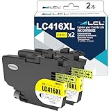 LCL Brother用 ブラザー用 LC416 LC416XL LC416Y LC416XLY 顔料 (2パック イエロー) 互換インクカートリッジ 対応機種：Brother DCP-J4140N MFC-J4440N MFC-J4540N MFC-J4940DN DCP-J4143N MFC-J4443N MFC-J4543N