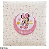 【お子様の誕生記念に刺繍アルバムを作成致します/ア-LB-617-2】フエルアルバム ディズニー (フレンズ/ミニー) Lサイズ ピンク