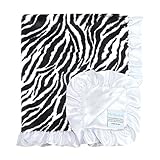 マイブランキー / Black/White Zebra Luxe W/Satin Back W/Ruffle アニマル プリント ブランケット ギフト myblankee マイ ブランキー ベビー W