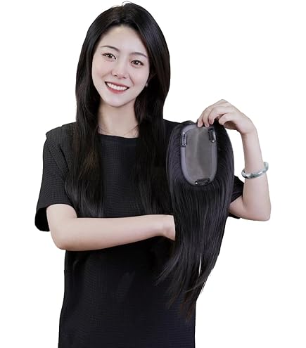 Amazon.co.jp: YOYO 部分ウィッグ 人毛100% 総手植え 自然 分け目専用