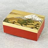 山中塗 箔工芸 アクセサリー BOX (小) 富士美松 M16485-5