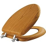 Bemis Elongated Toilet Seat Elongated Oak Chrome Hinges by Ace Trading-Bemis 2 [並行輸入品]