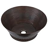 Sinkology SB309-17AG Best Above Counter Vessel Handmade Pure Solid Sink, 16-1/2", Aged Copper [並行輸入品