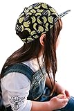 (トヨベイ)Toyobuy 可愛い 野球帽 ベースボールキャップ カジュアル キャップ 子供 大人用 帽子 親子ハット バナナ柄 日よけ 春 夏 アウトドア（黒・56cm）