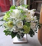 ＴＶチャンピオン出場【今旬フラワーアレンジメント5,500円 ナチュラル 白・グリーン系】誕生日 花　誕生日 プレゼント 女性 フラワーアレンジメント 開業開店祝い 花 劇場 楽屋花 ギフト お見舞い