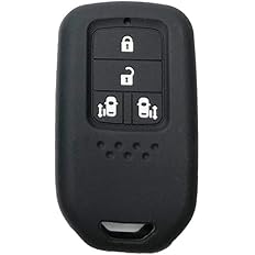 Amazon Zian ホンダ用 キーケース シリコン製 4つボタン両側スライド Odyssey オデッセイ Rc1 ステップワゴン キーカバー ブラック キーケース キーホルダー 車 バイク
