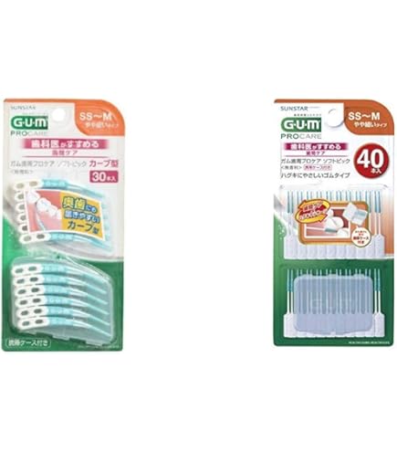 Amazon | GUM ソフトピック SSS～S 40本 | GUM(ガム) | 歯間クリーナー