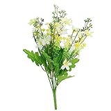YideaHome造花 菊 アーティフィシャルフラワー フラワー（ホワイト）