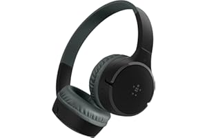Belkin 子供用 ワイヤレスヘッドフォン ヘッドセット 通話マイク搭載 音量制限機能 ボイスチャット マイク付き 最大30時間連続再生 Bluetooth5.0 防水対応 有線接続にも対応(3.5mmオーディオケーブル付属) SOUNDFORM 