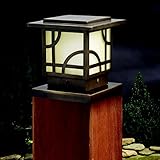 Kichler Lighting 15474OZ Larkin Estate Post Light 12-Volt Deck and Patio Light, Olde Bronze with Umb