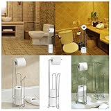 Standingトイレットペーパーティッシュロールホルダースタンドバスルームオーガナイザーラック