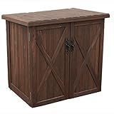 オールドカントリー調収納庫740アンティークブラウン[物置 幅77、奥行き55、高さ74cm] ノーブランド品