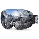 Villsure スキーゴーグル スノーゴーグル スノーボード 球面 180°広視野 防風防雪 防塵 通気 UVカット 曇り止め 登山 メガ