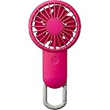リズム(RHYTHM) 携帯扇風機 ピンク 【2019モデル】 USBファン 充電式 カラビナ 小型 強力 DCブラシレス 17.7x8.5x3.5cm 9ZF026RH13