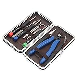 ホーム＆ジュエリー修理用DIYツールキット、9 in 1レザーケース - スクリュードライバー+巻線コイル治具+スチールブラシ+ステンレススチールはさみ+ピンセット+プライヤー
