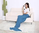 10 2016 ホットかぎ針編みの人魚姫の尾毛布の部分をスケール 7 色ブランケットベッドの衣裳の人魚姫の空気枕を条件でのニットブランケット卸売