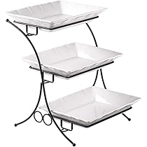 Amazon.co.jp: YHOSSEUN 大型段トレイスタンド 3段サービング