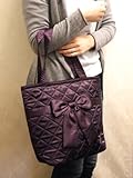 【NaRaYa】ナラヤ サテンリボン・トートBag ２カラー NBS200 (パープル)