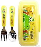 Disney Pixar Good Dinosaur Kids Spoon Fork Set. (Spoon+Fork+Case) by Lilfant