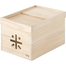 【Flower】米びつ　桐 ライスストッカー　12kg(10k用) 楽天市場】米びつ 10kg用 桐製 スリム 幅12cm キャスター付き