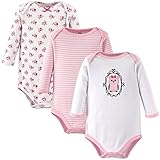 (ハドソンベビー) Hudson Baby ユニセックス 長袖ボディスーツ3点セット US サイズ: 6-9 Months カラー: ピンク