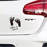 Wispun　Baby on Board ステッカー 赤ちゃん乗ってる　赤ちゃん乗車中　外貼り (ブラック)