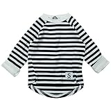 《春夏対応》 SUCRE(シュクル) 天竺ボーダーロング丈長袖Tシャツ 130cm /ネイビー NO.F-473125