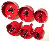 バイメタル ホールソー ドリル ビット (38mm 45mm 50mm 55mm 65mm 75mm セット)