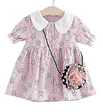 YY-Natuhi ベビー服 子供服 女の子 ワンピース ドレス キッズ 女児 かわいい ふわふわ スカート 入園式 卒園式 赤ちゃん 七五三 発表会 ベビースーツ 春夏 半袖 パイナップル柄 (10