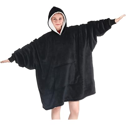 oversized fleece hoodie blanket