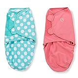 SwaddleMe Original Swaddle 2-PK, Pink & Teal Dot (SM) by SwaddleMe [並行輸入品]