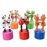 smtsmt Kids DancingスタンドカラフルRocking Pas De Deux Wooden Toy
