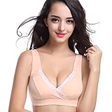 Domybest 授乳肌着 インナー服 ストレッチレース リムなし 大きいサイズ レイヤード カシュクールタイプ 2色 出産準備 産前産後 授乳服 マタニティウェア